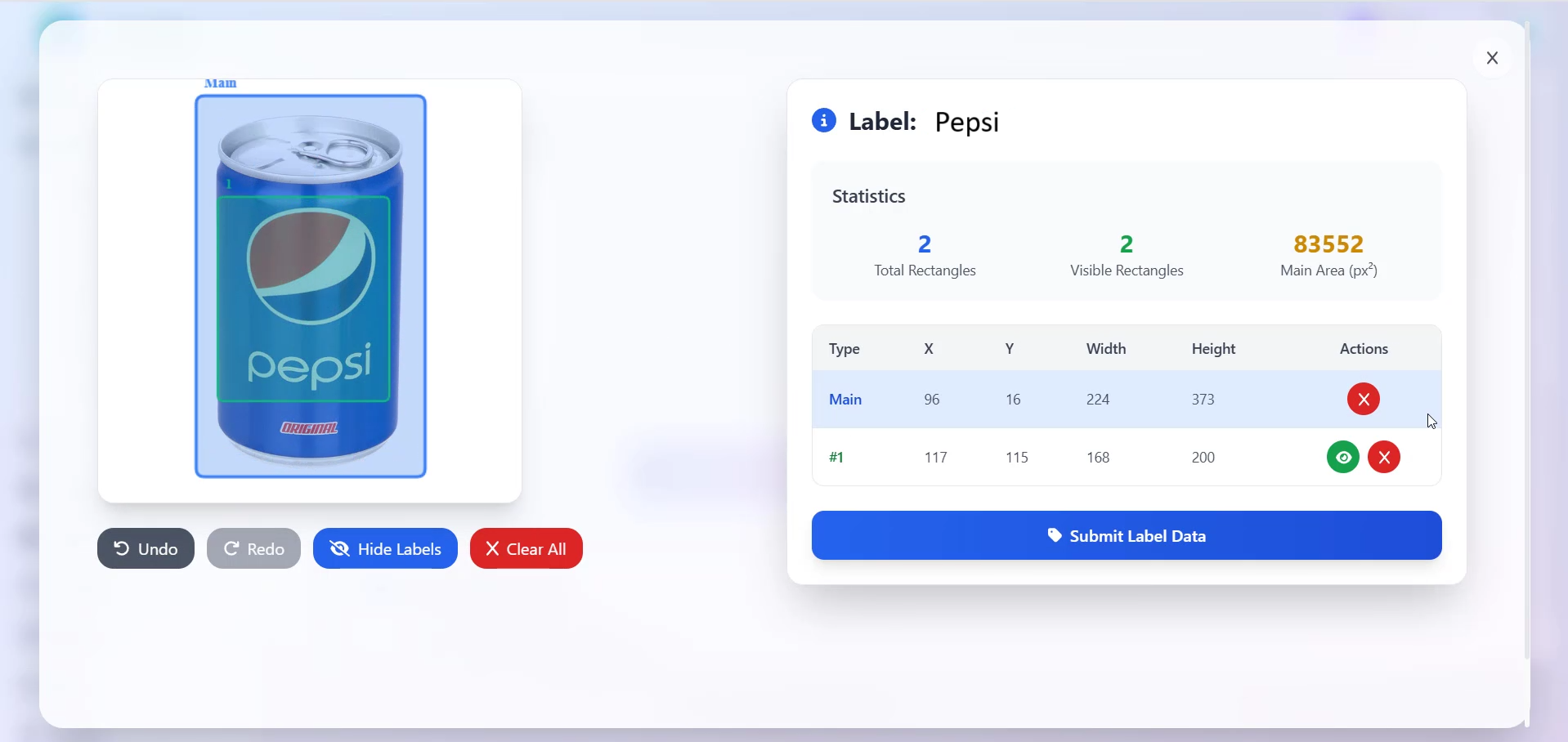 Manual Annotation Interface